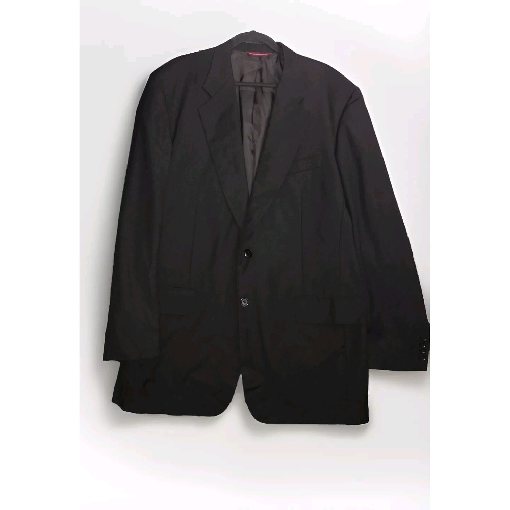 Samuelsohn LORO PIANA Tasmanian Super 120's Blazer Jacket Black Stripe 100% Wool